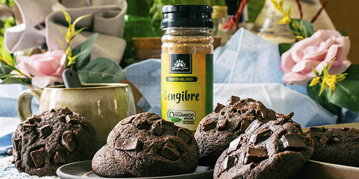 Receita: Cookie de Chocolate com Gengibre